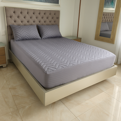 Protector de Colchón Gris + Obsequio 2 protectores de almohadas
