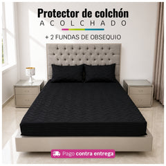 Protector de Colchón Acolchado + 2 Fundas de Obsequio