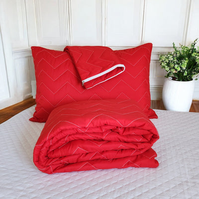 Protector de colchón rojo + obsequio de 2 protectores de almohadas