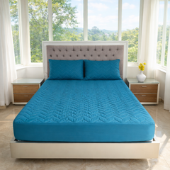 Protector de Colchón Acolchado + 2 Fundas de Obsequio