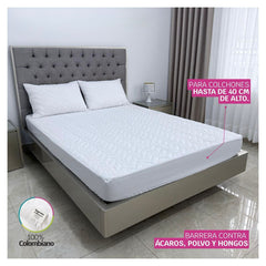 Protector de Colchón Blanco Polialgodón - Fresh