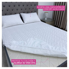 Protector de Colchón Blanco Polialgodón - Fresh