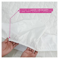 Protector de Colchón Blanco Polialgodón - Fresh
