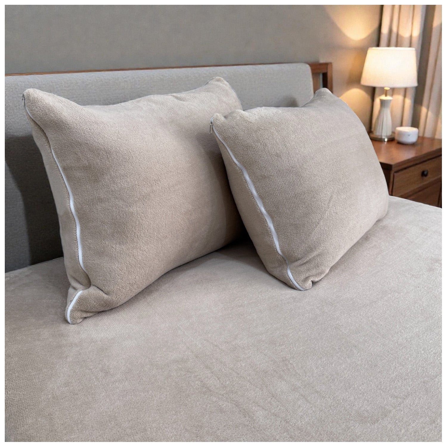Protector de Colchón Térmico Beige