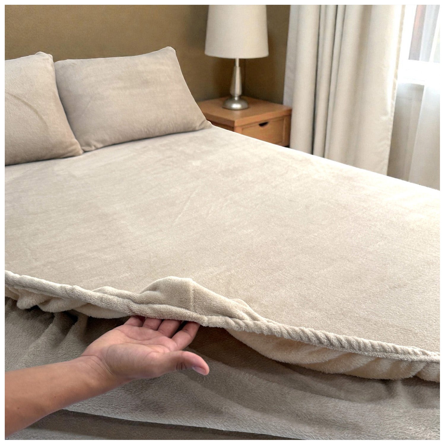 Protector de Colchón Térmico Beige