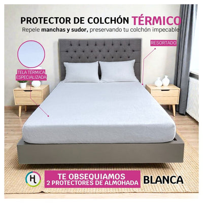 Protector de Colchón Térmico Blanco