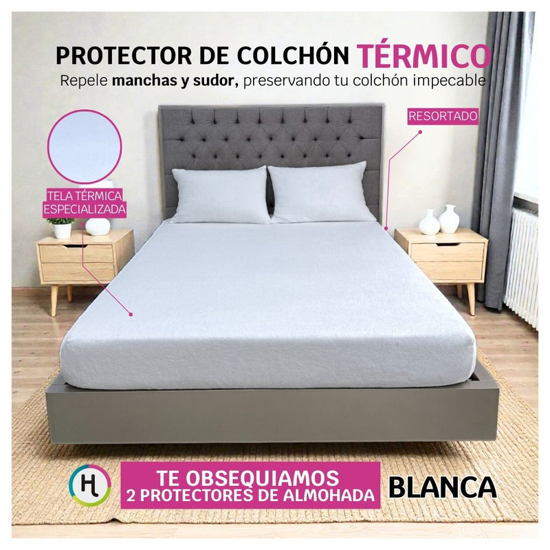 Protector de Colchón Térmico Blanco