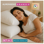 Almohadas Grandes 90x50cm Blanco