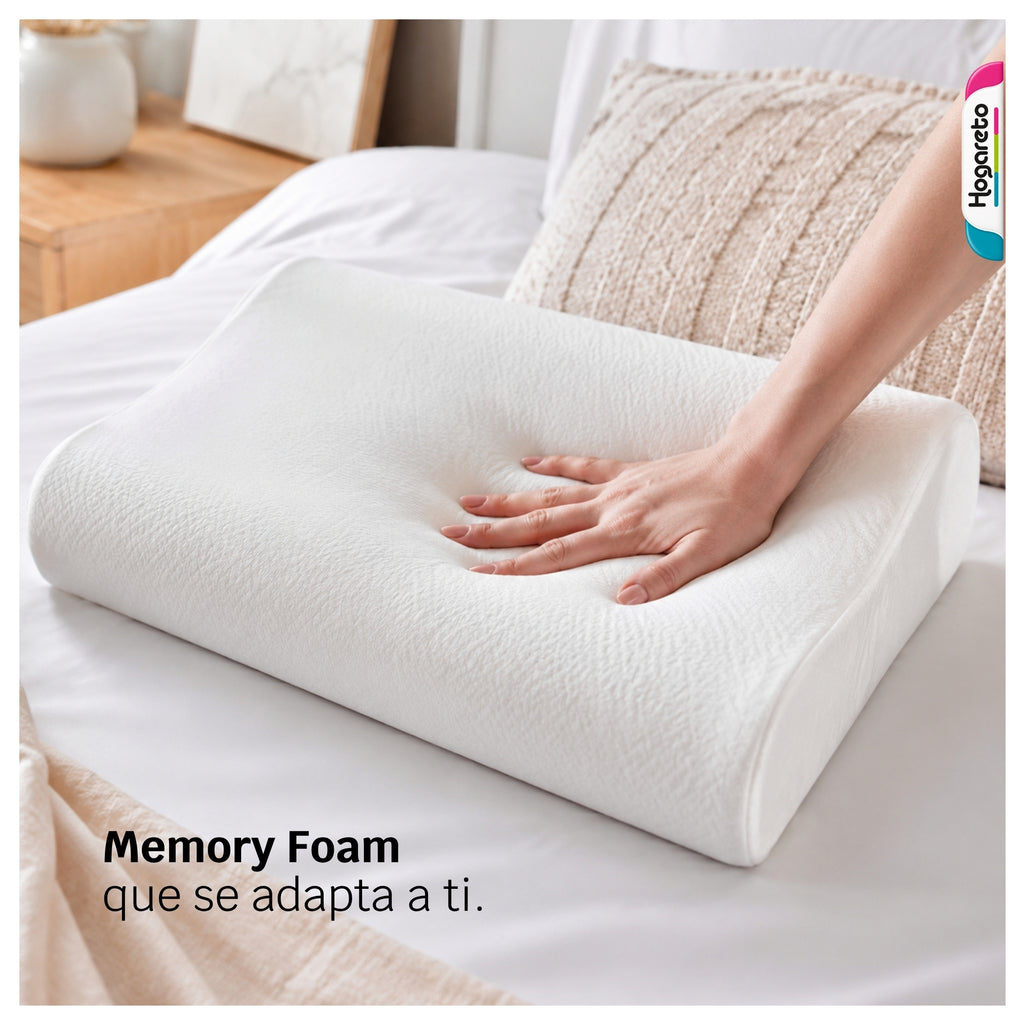 Almohada Mini Cervical ABI 50x30cm - Espuma Memory Foam de Doble Altura