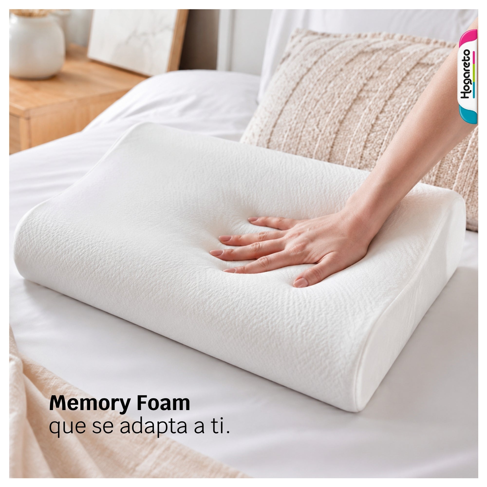 Almohada Mini Cervical ABI 50x30cm - Espuma Memory Foam de Doble Altura