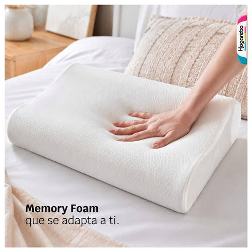 Almohada Mini Cervical ABI 50x30cm - Espuma Memory Foam de Doble Altura