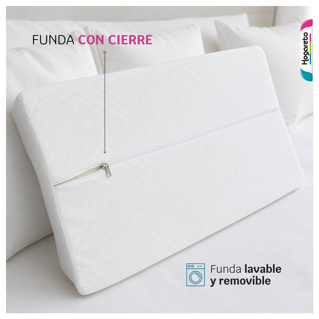 Almohada Mini Cervical ABI 50x30cm - Espuma Memory Foam de Doble Altura