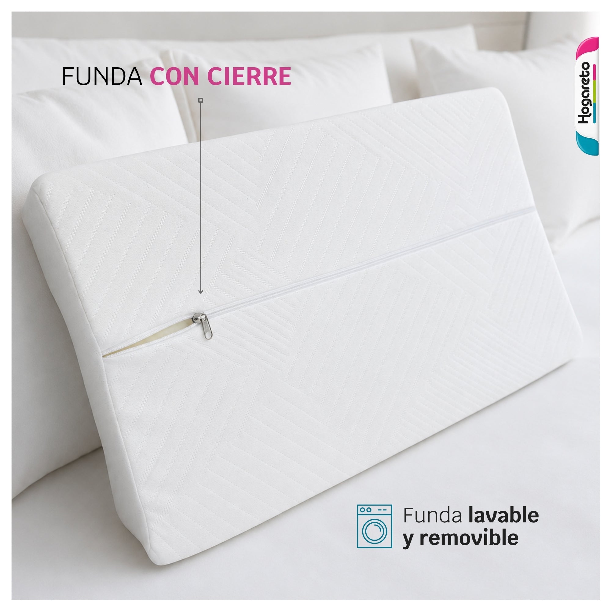 Almohada Mini Cervical ABI 50x30cm - Espuma Memory Foam de Doble Altura