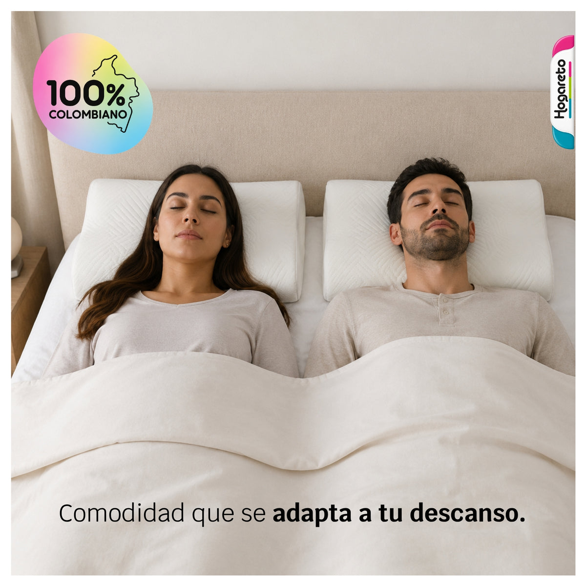 Almohada Mini Cervical ABI 50x30cm - Espuma Memory Foam de Doble Altura