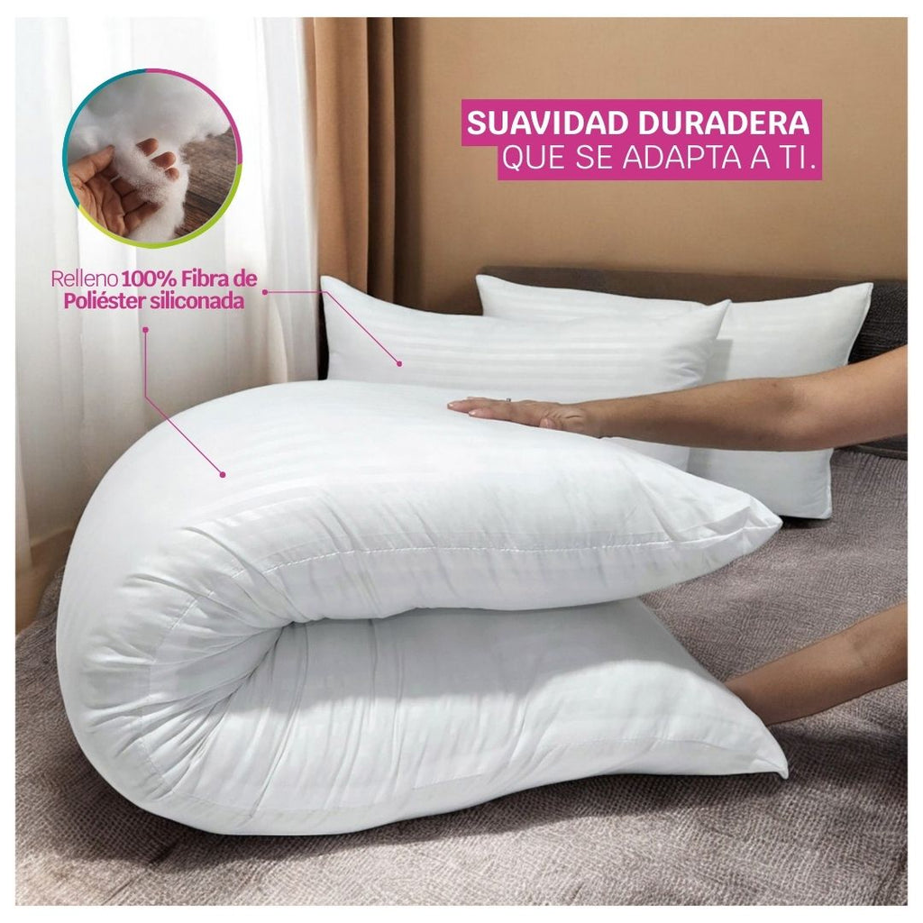Almohada Extra Grande 135x50cm Blanco