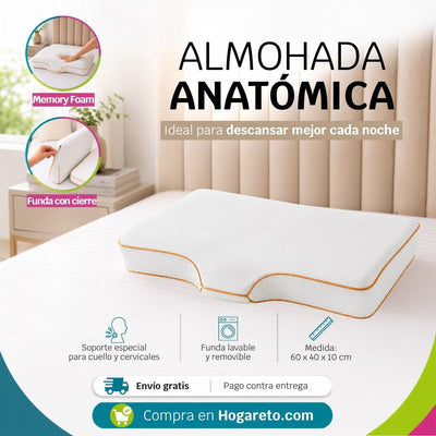Almohada Anatómica Memory Foam – Soporte Ergonómico
