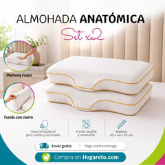 Almohada Anatómica Memory Foam – Soporte Ergonómico