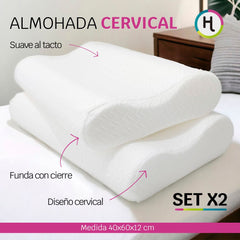 ¡OFERTA ESPECIAL! Almohada Ortopédica Cervical Set x 2