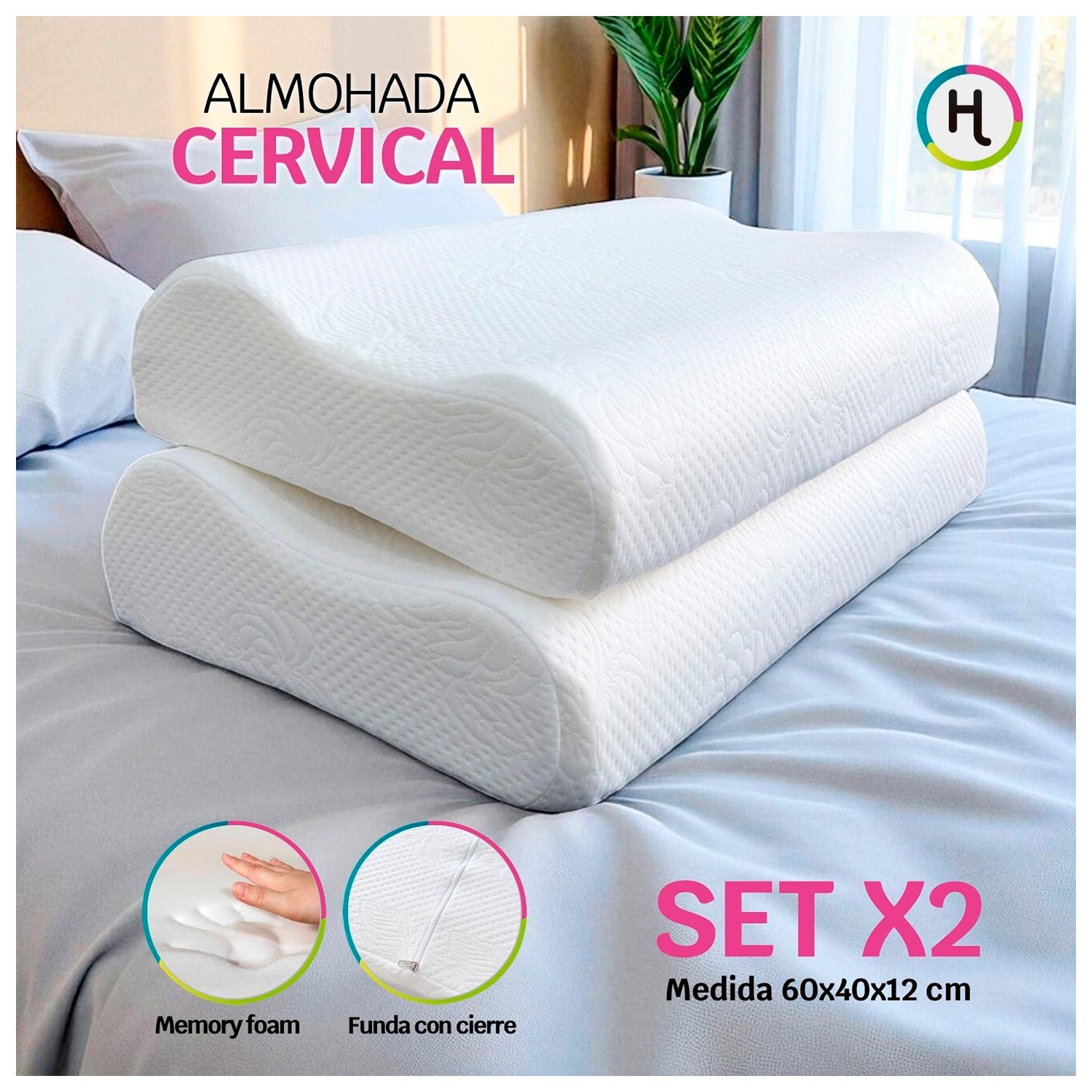 Almohada Cervical Memory Foam - Viscoelástica