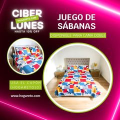 Juegos de Sábanas Cama Doble 140x190cm CIBERLUNES