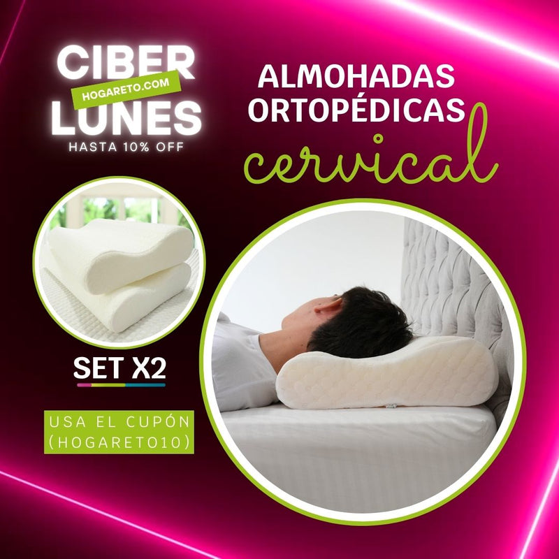 Dúo Almohada Ortopédica Cervical  CIBERLUNES   🩷