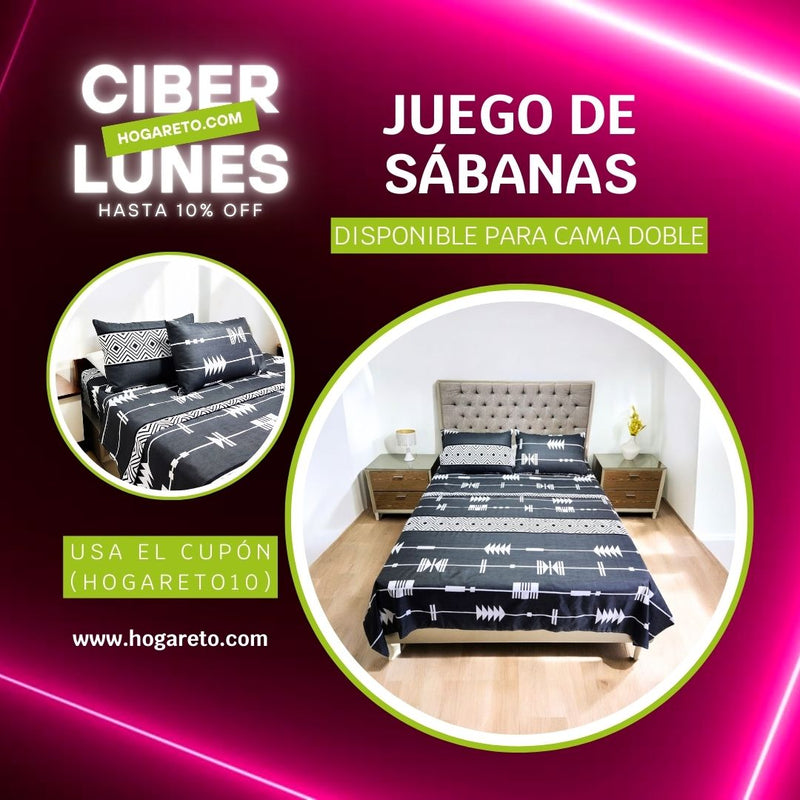 Juegos de Sábanas Cama Doble 140x190cm Suaves CIBER LUNES