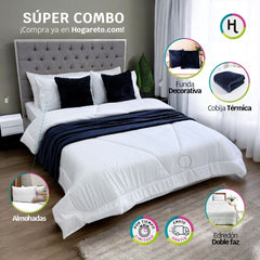 Súper Combo Armonía Cama Doble 140x190cm