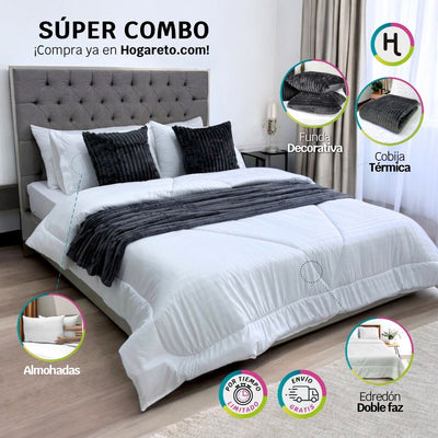 Súper Combo Armonía Cama Doble 140x190cm