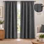 Cortinas Jacquard Diseño Hojas- 270x220cm