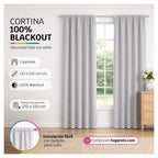 Cortinas 100% Blackout Marfil – Privacidad Total - 270x220cm