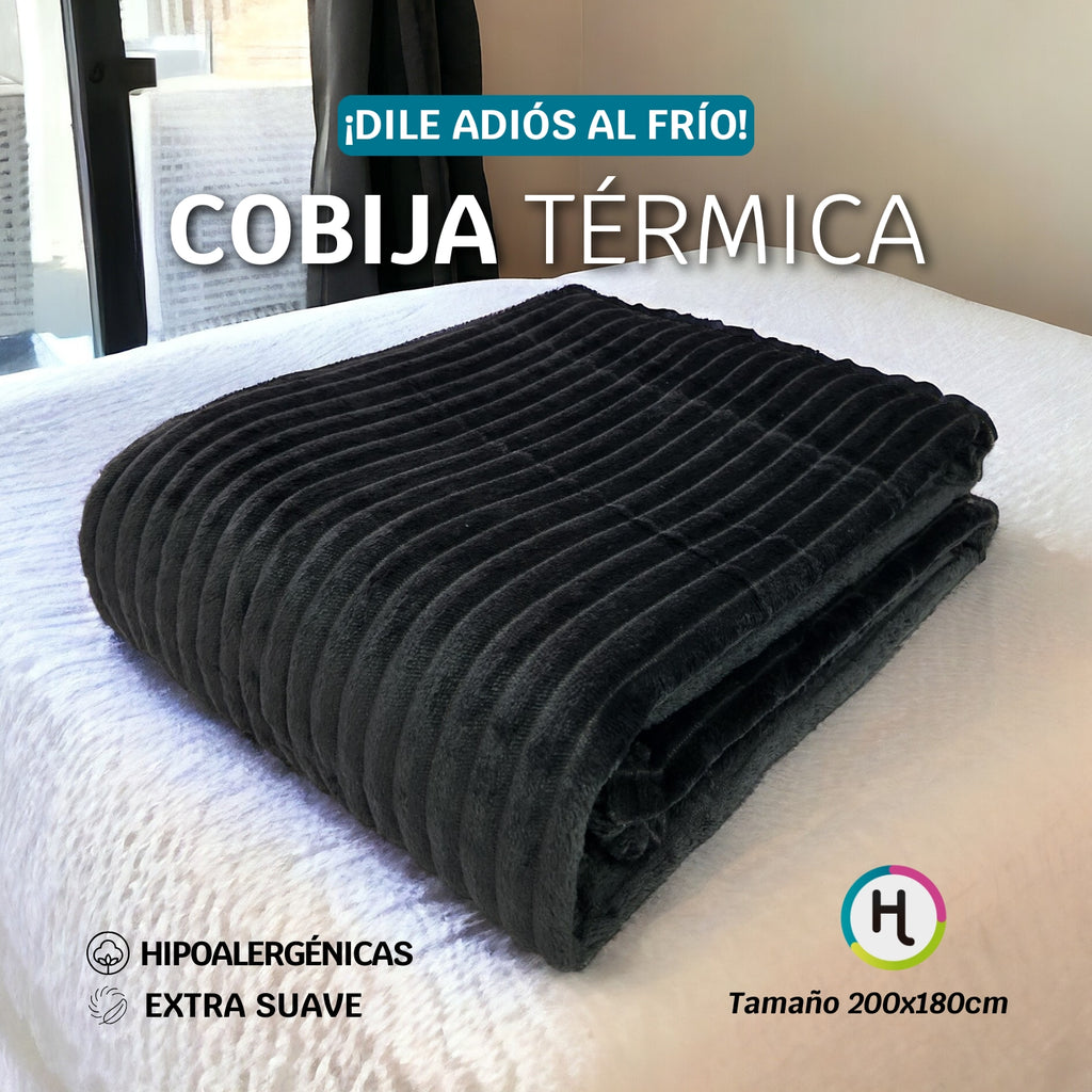 Cobija Térmica Acanalada Extra Suave 200x180cm