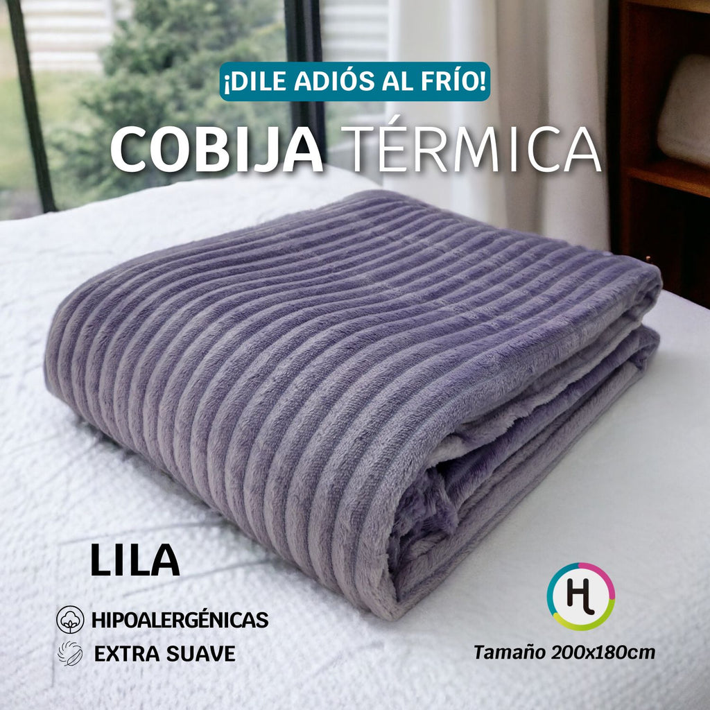 Cobija Térmica Acanalada Extra Suave 200x180cm