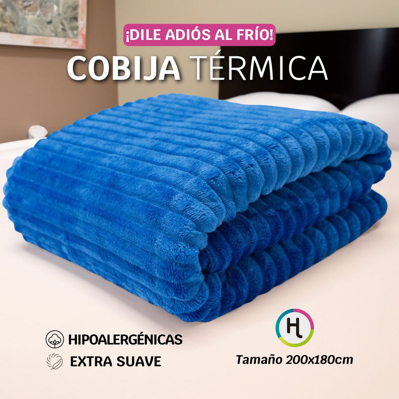Cobija Térmica Acanalada Extra Suave 200x180cm