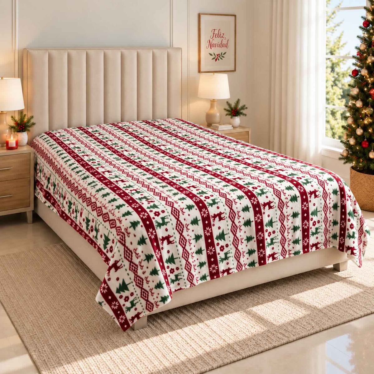 Cobija Térmica Navideña 200x180 cm | Edición Especial 🎄