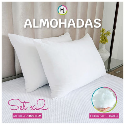 Set x 2 Almohadas siliconadas 70x50cm