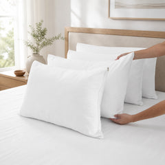Fundas de Almohada Tela 100% Algodón de 400 Hilos con Antifluido 70x50cm