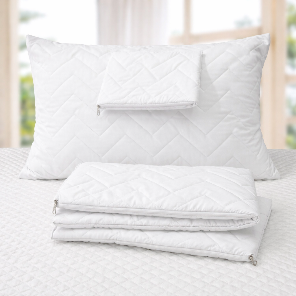 Set x 4 Protectores de Almohada Acolchados 70x50 con Cierre