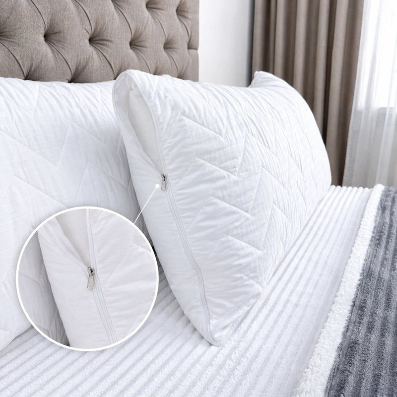 Protector  Acolchado para Almohada  90x50 Con Cierre