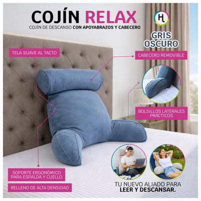 Cojín de Descanso con Apoyabrazos y Cabecero