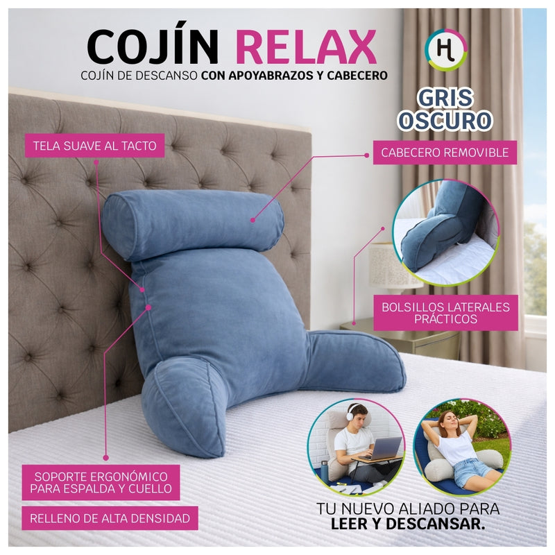 Cojín de Descanso con Apoyabrazos y Cabecero