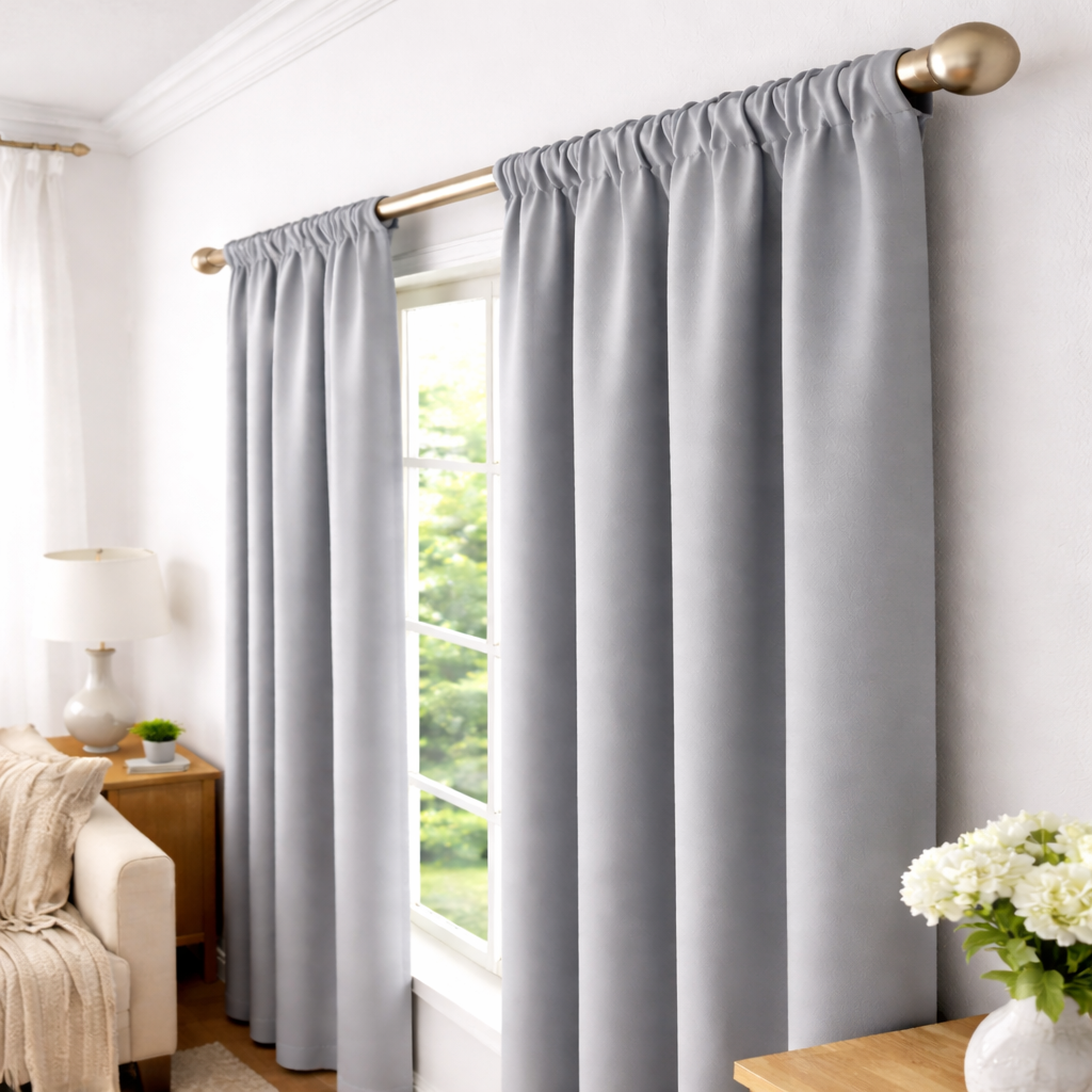 Cortinas 100% Blackout Gris Oscuro – Privacidad Total - 270x220cm