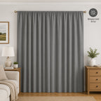 Cortinas 100% Blackout Gris Oscuro – Privacidad Total - 270x220cm