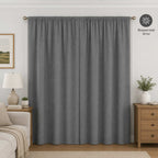 Cortinas 100% Blackout Gris Oscuro Jaspe – Privacidad Total - 270x220cm
