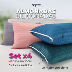 ¡PRECIO ESPECIAL! Lleva 4 almohadas funda con cierre 70X50cm