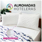 Almohadas Hoteleras Funda Con Cierre - Fibra 100% Algodón Siliconado