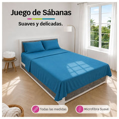 Juego de Sábanas Petróleo en Microfibra Suave