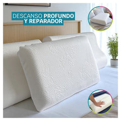Almohada Ortopédica Plana Memory Foam