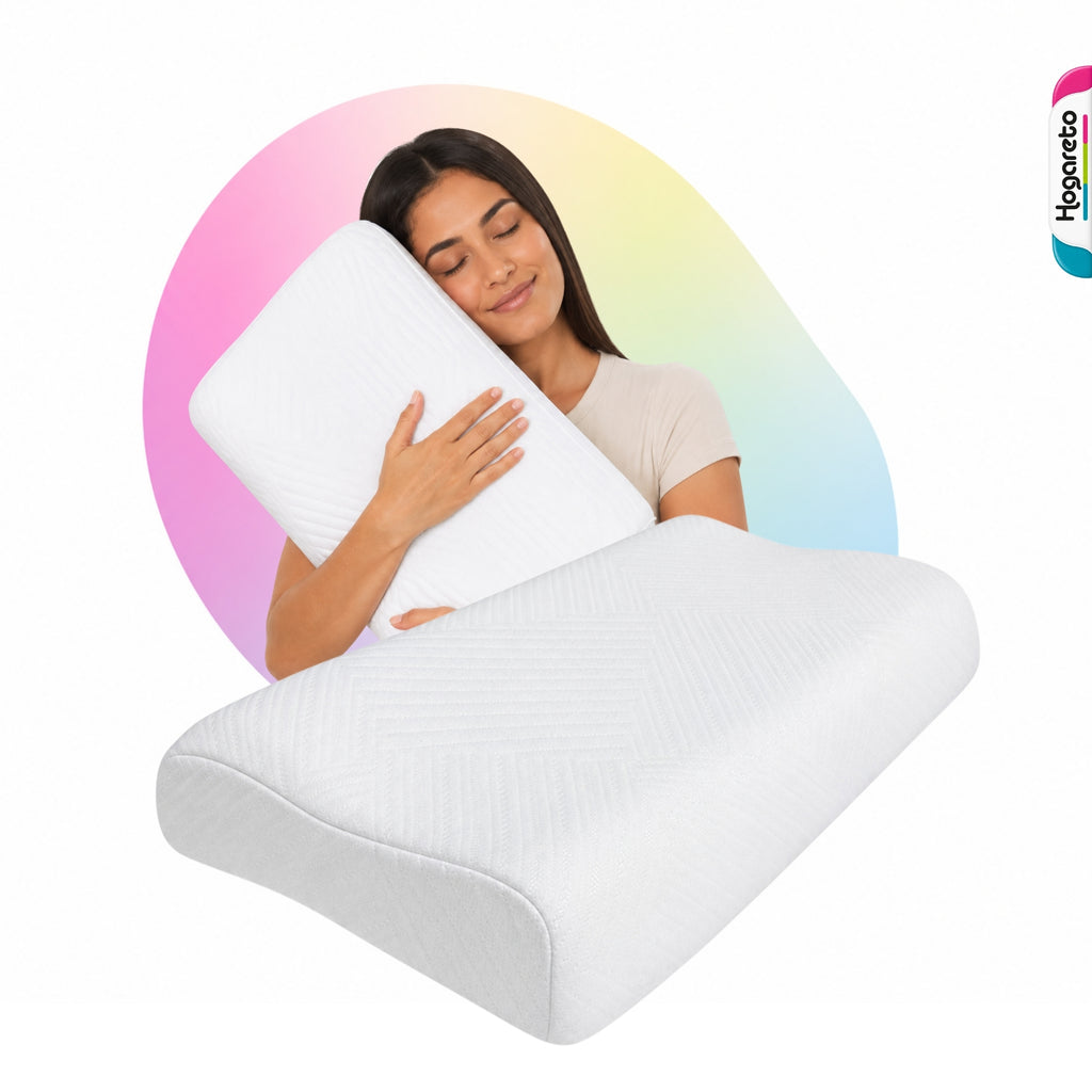 Almohada Mini Cervical ABI 50x30cm - Espuma Memory Foam de Doble Altura