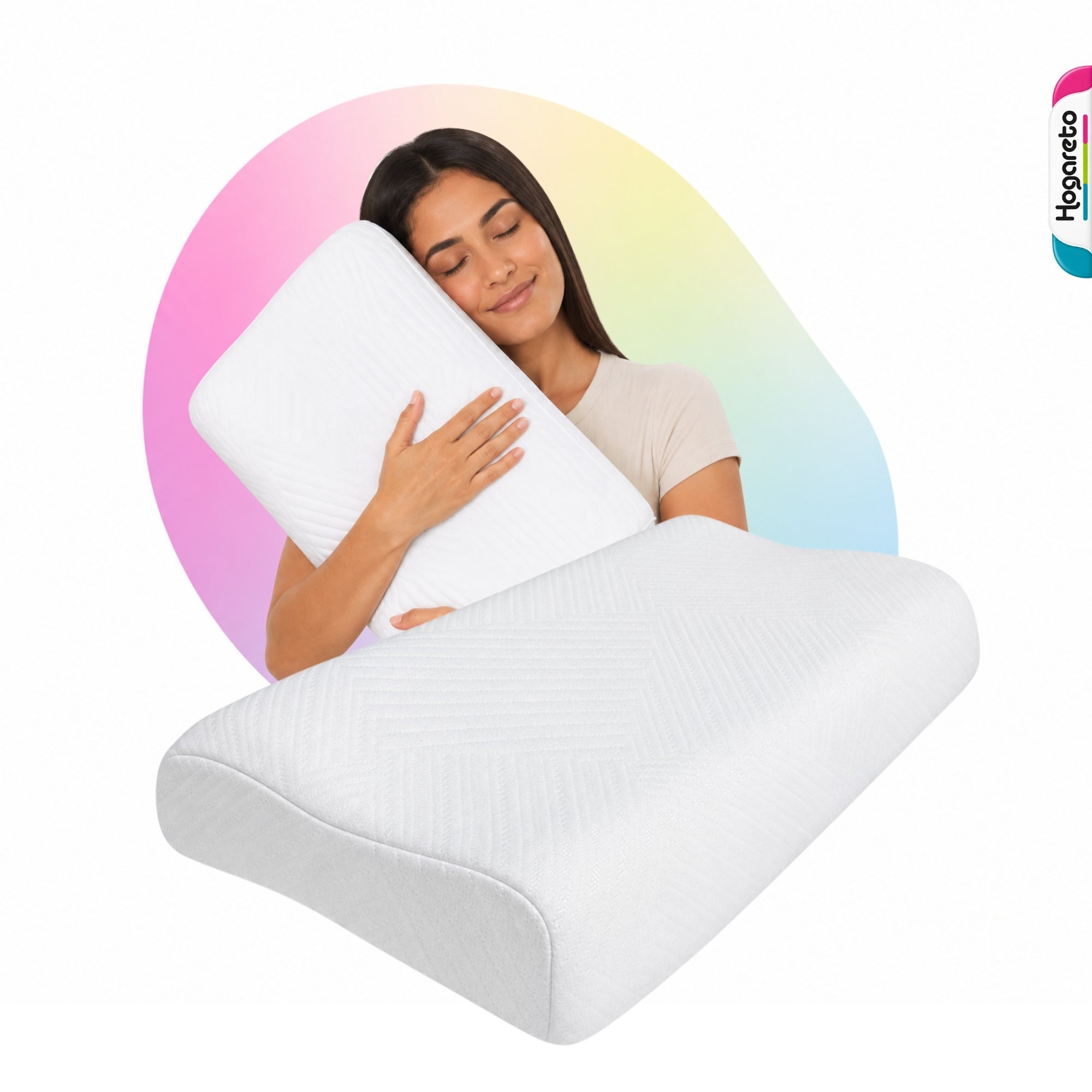 Almohada Mini Cervical ABI 50x30cm - Espuma Memory Foam de Doble Altura