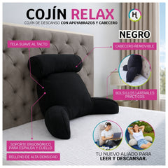 Cojín TV con Apoyabrazos y Cabecero Ergonómico